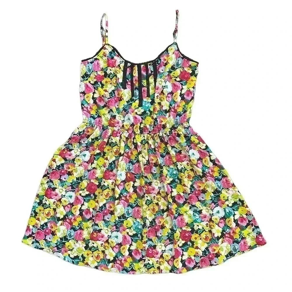 Betsey Johnson Womens Multicolor Floral Dress Size 12